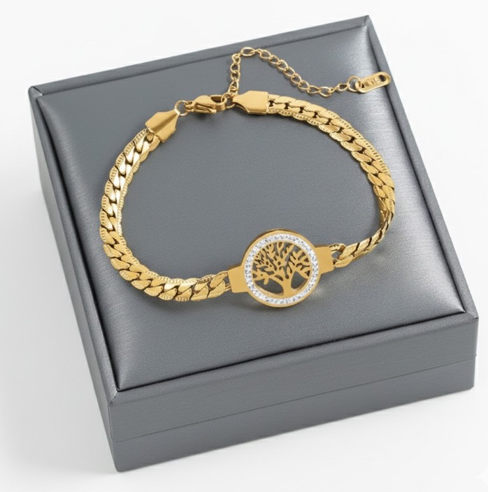 Gold Plated Tree Of Life Bracelet