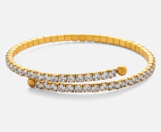 Gold-Plated Wrap Tennis Bracelet