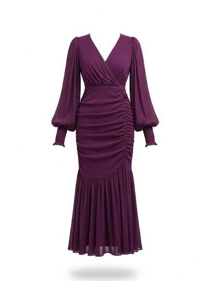 The Cerulean Grace Satin Gown