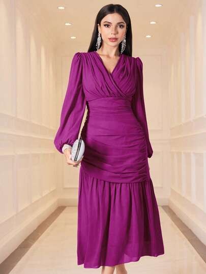 The Cerulean Grace Satin Gown