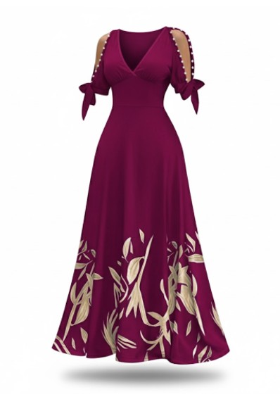 The Royal Amethyst Ruched Gown