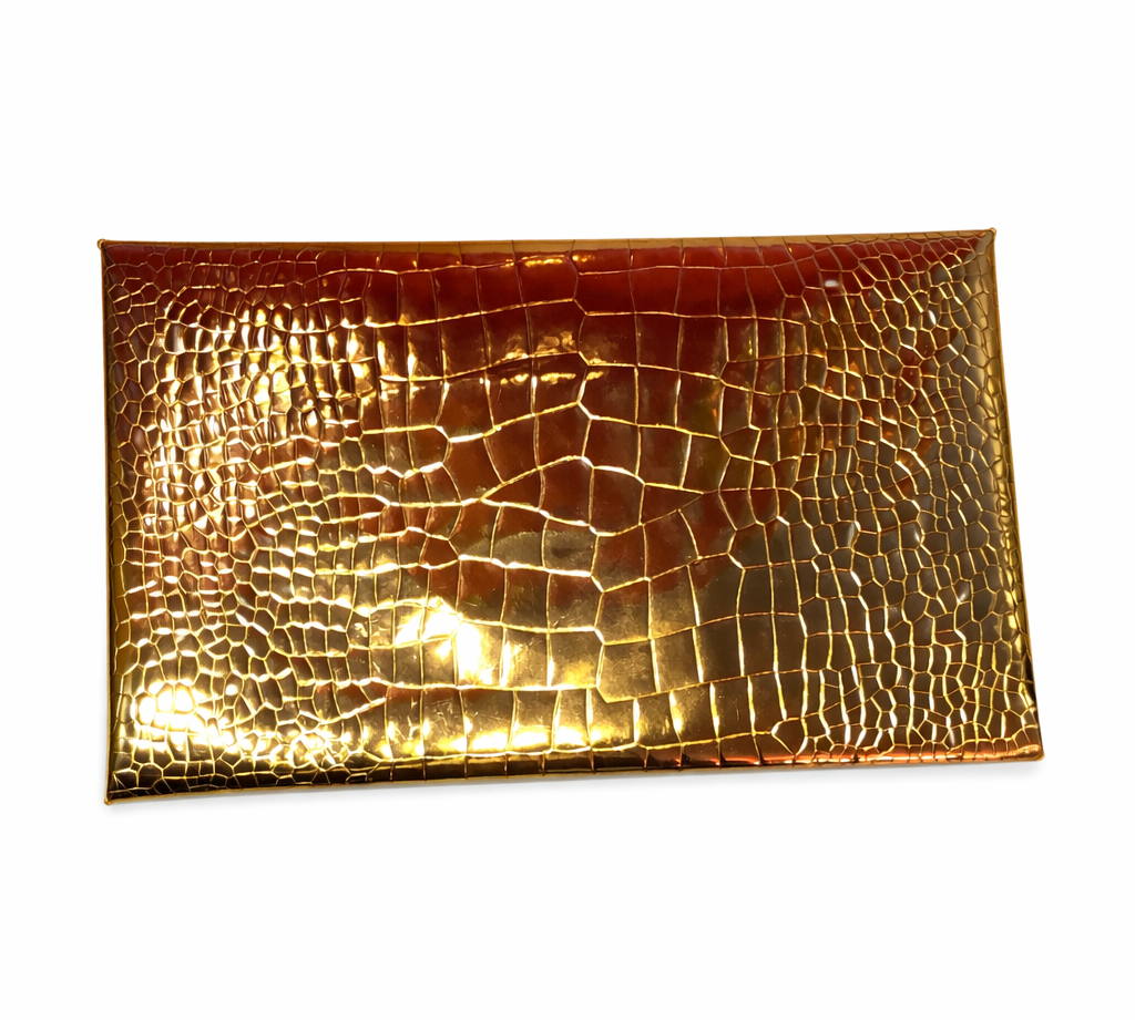 Gold Textured Clutch Bag