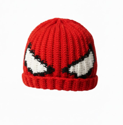 Handcrafted Spider-Inspired Crochet Beanie | Cozy Statement Hat