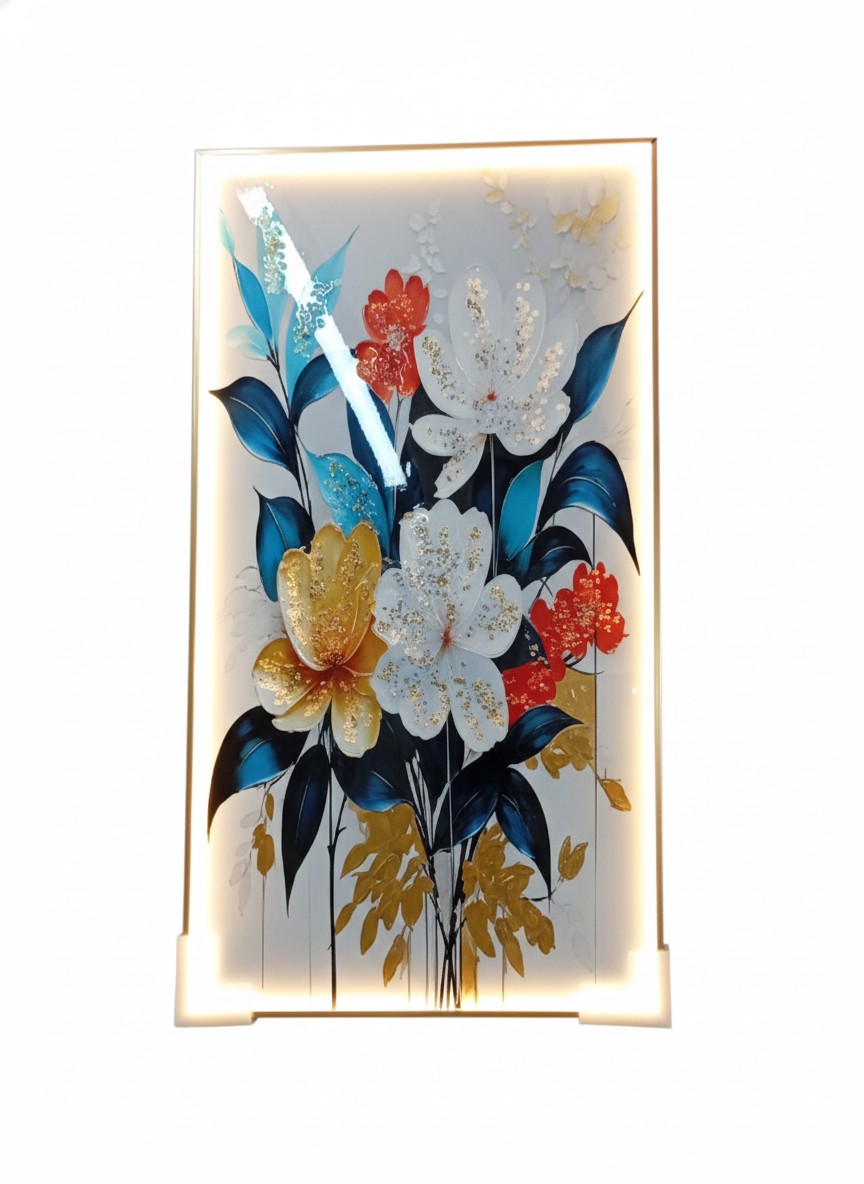 Luminous Bloom Wall Mounted Art with Led Light