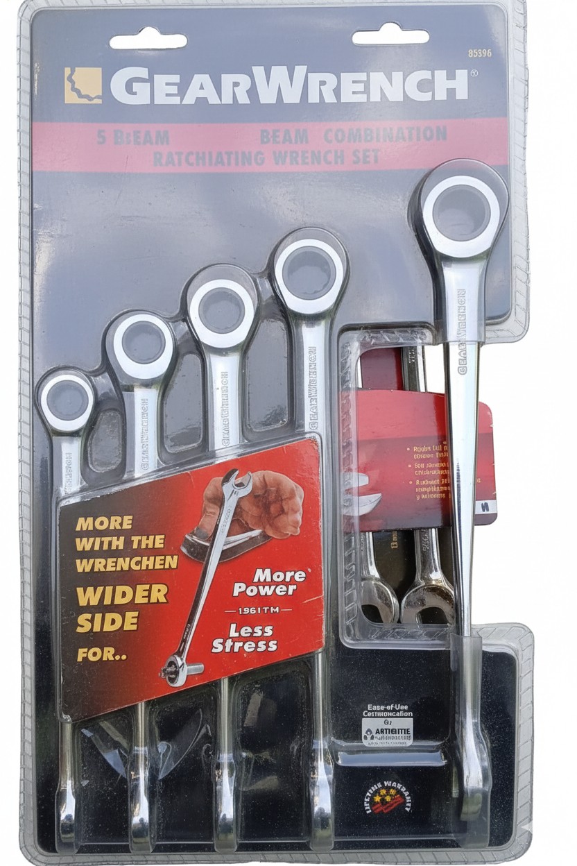 GearWrench 5-Beam Combination Ratcheting Wrench Set part #85896[MM]