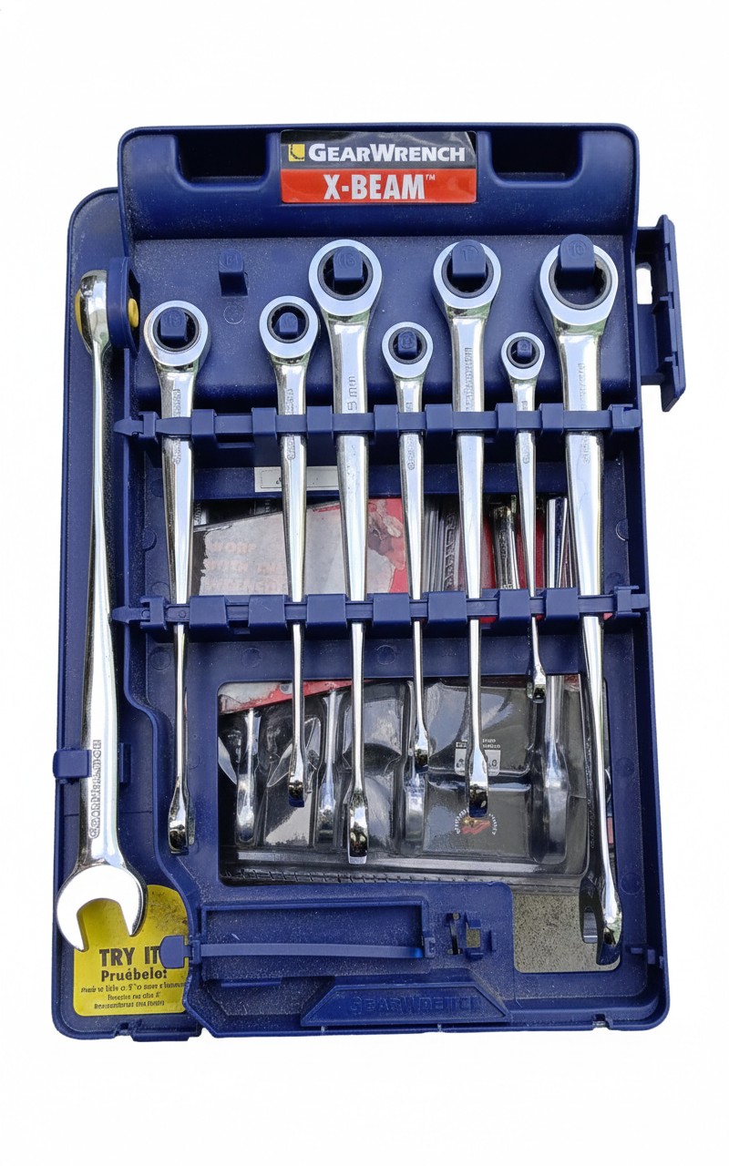 GearWrench X-Beam Ratcheting Combination Wrench Set