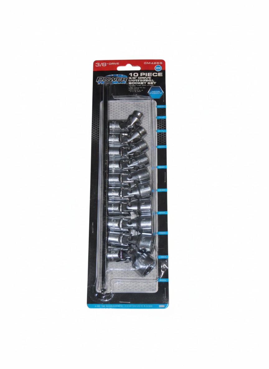 Power Torque 10-Piece 3/8" Drive Universal Socket Set #GM4269[MM]