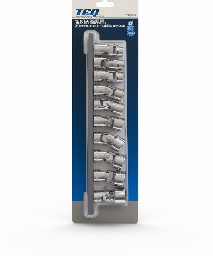 TEQ Correct Pro 10-Piece 3/8" Drive Metric Flex Socket Set part #TP80565D [MM]