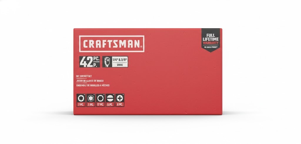 CRAFTSMAN 42 -Piece 1/4-in 3/8-in Drive Set Flathead/Hex/Phillips/Torx Bit Driver Socket Set part CMMT34912