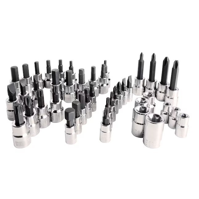 CRAFTSMAN 42 -Piece 1/4-in 3/8-in Drive Set Flathead/Hex/Phillips/Torx Bit Driver Socket Set part CMMT34912