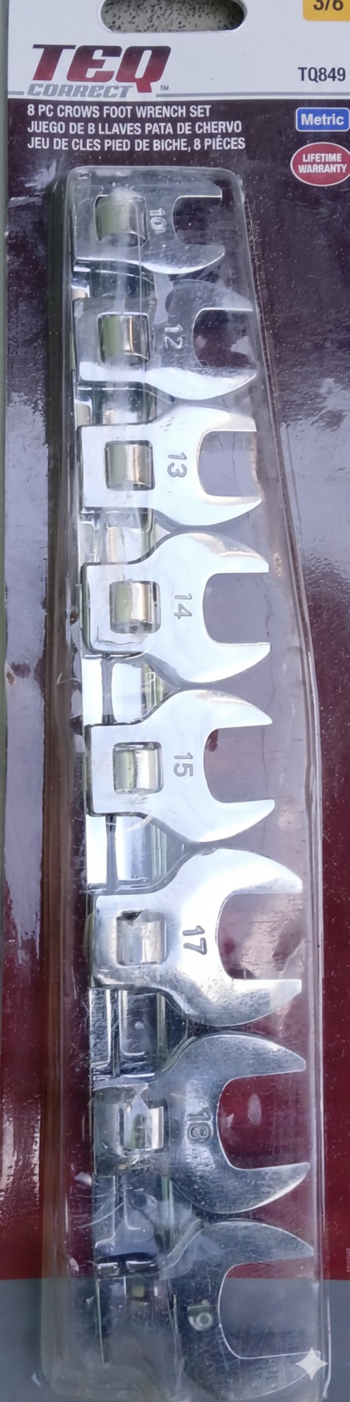8-Piece Metric Crows Foot Wrench Set part #TQ850[2SAE] PART #TQ849