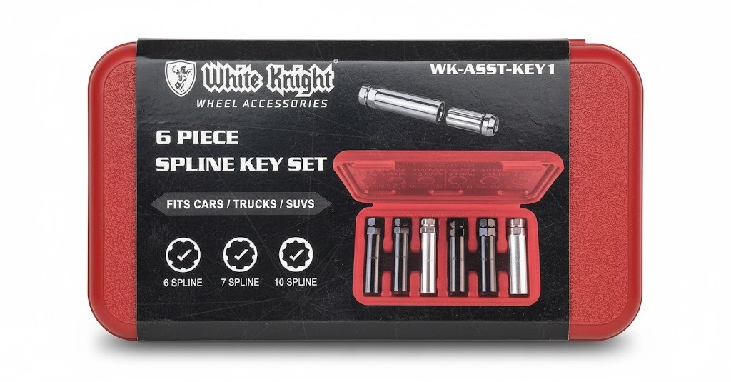 White Knight 6-Piece Spline Key Set part #WK-ASST-KEY1