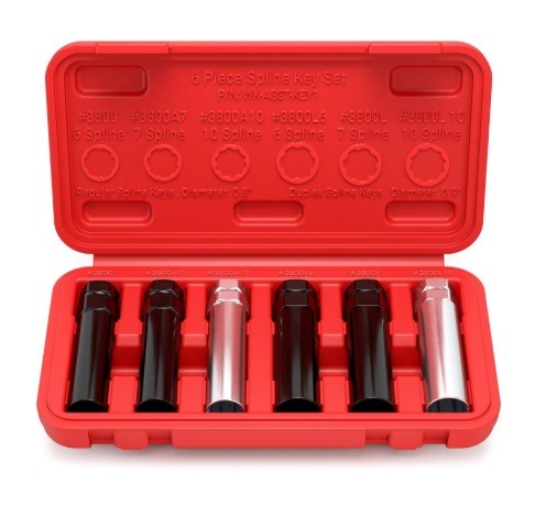 White Knight 6-Piece Spline Key Set part #WK-ASST-KEY1