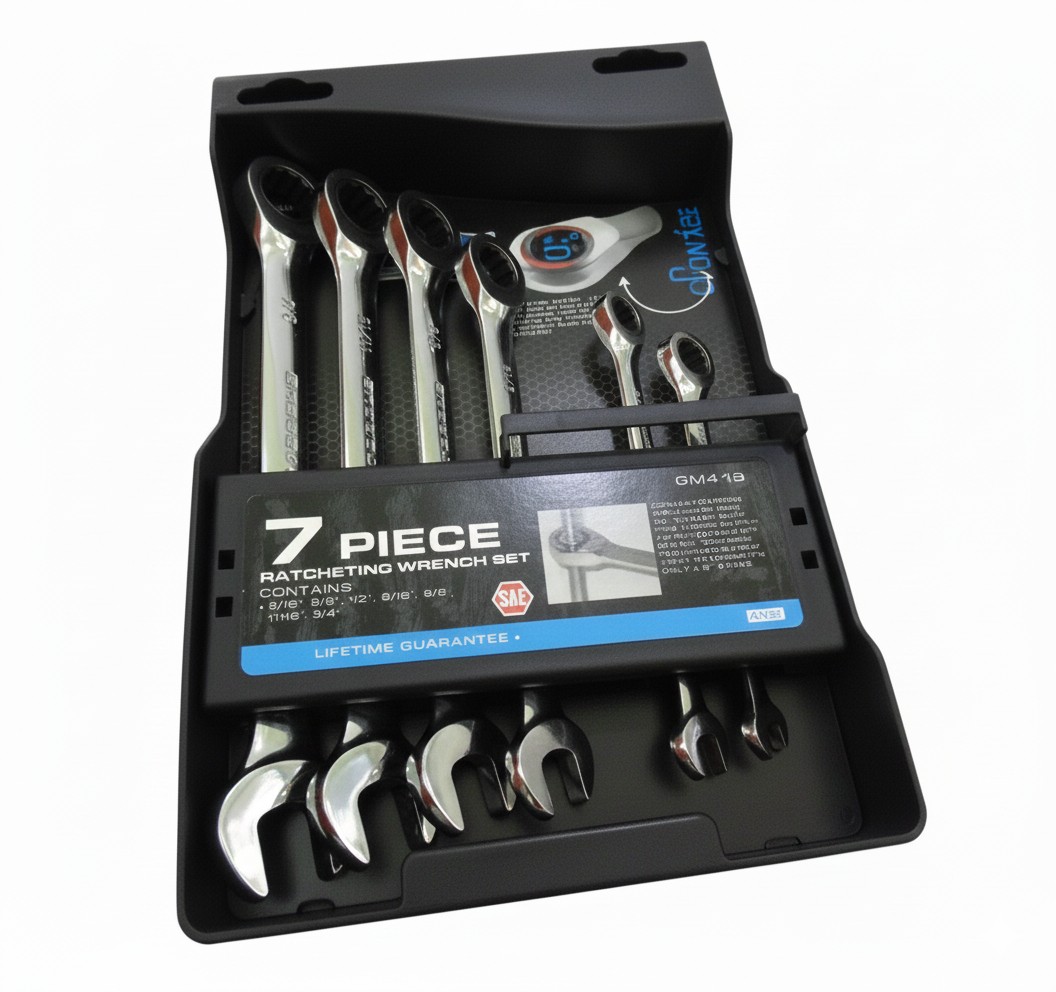 7-Piece Ratcheting Wrench Set [4SAE]PART #GM4729[3MM]PART #GM4730