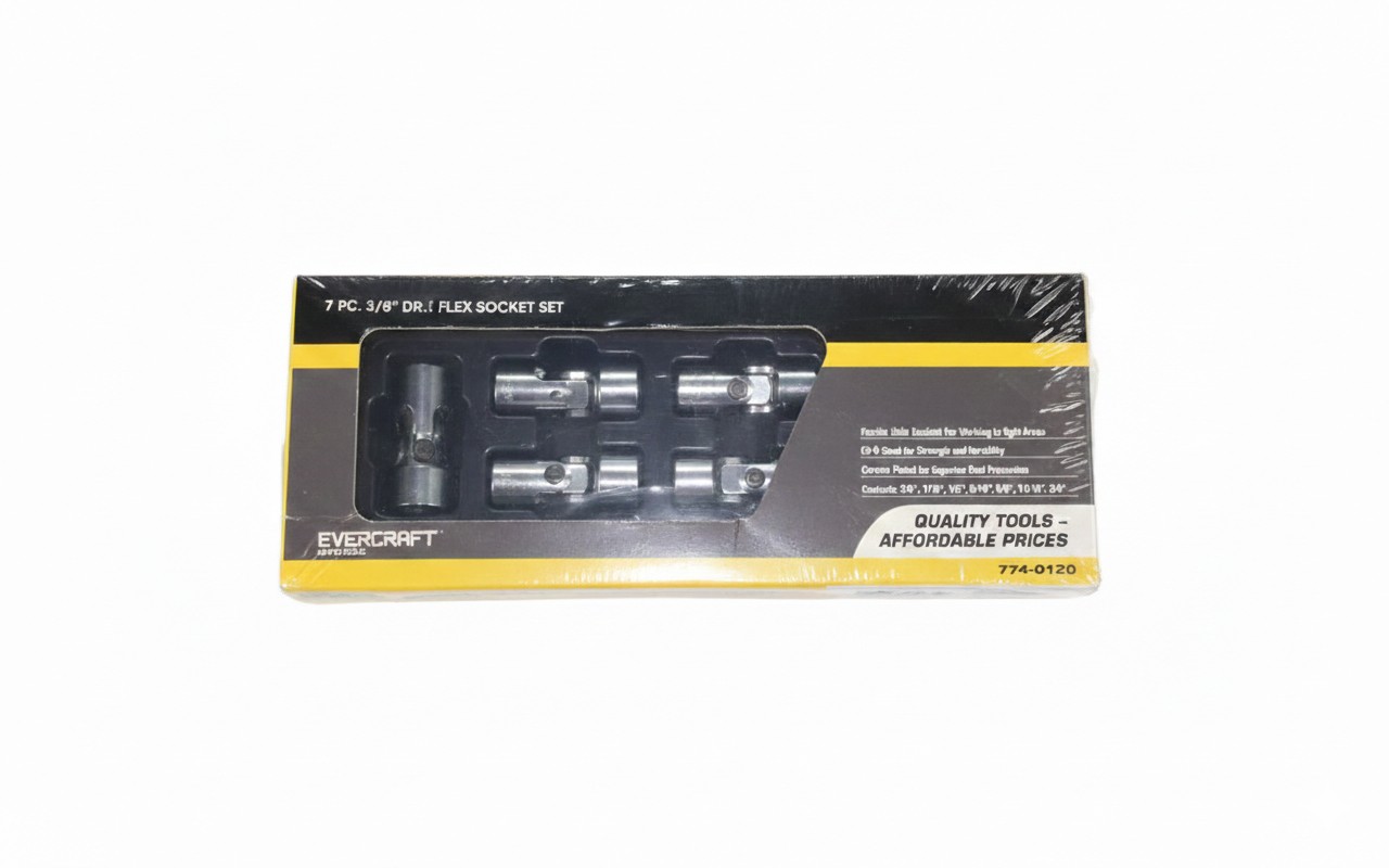 Everkraft 7-Piece 3/8" Drive SAE Flex Socket Set