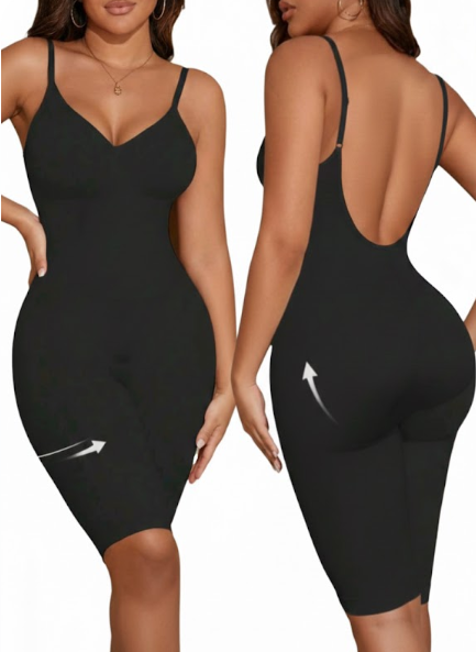 Seamless Low-Back Mid-Thigh Shapewear Bodysuit