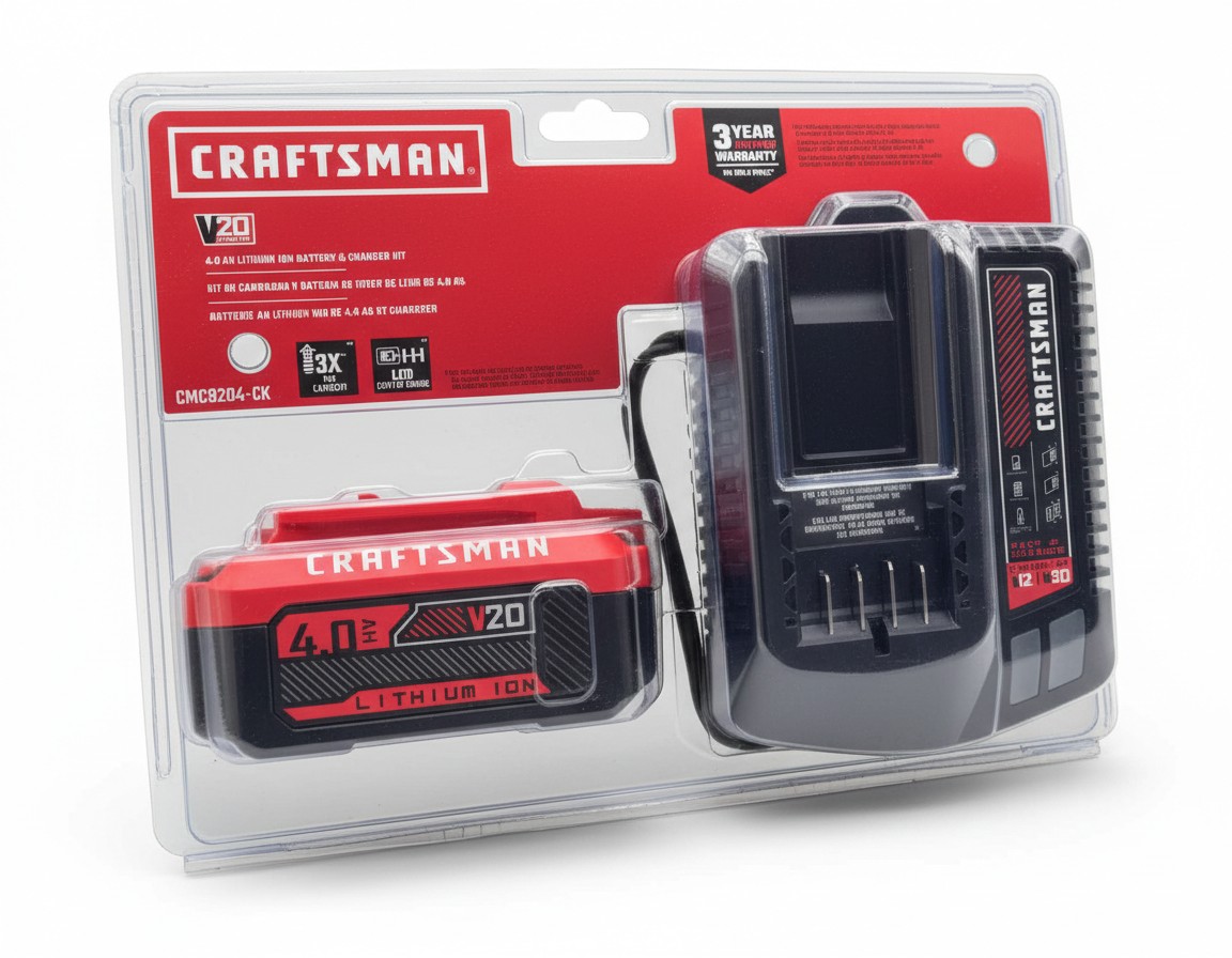 Craftsman V20 4.0 Ah Lithium-Ion Battery & Charger Starter Kit Model Number: CMCB204-CK