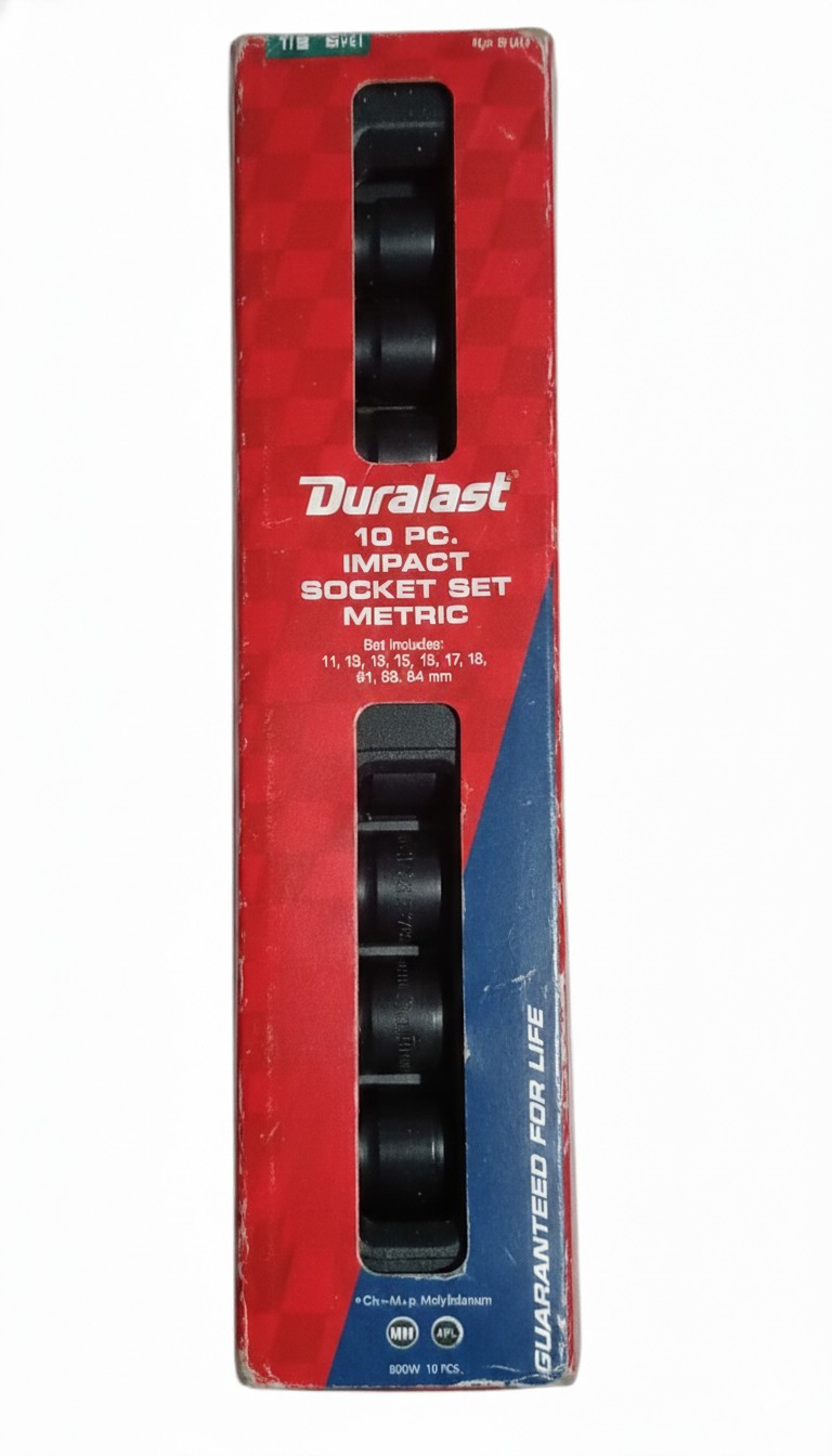 Duralast 10-Piece Metric Impact Socket Set part #63-250 [3MM]AND [1SAE]