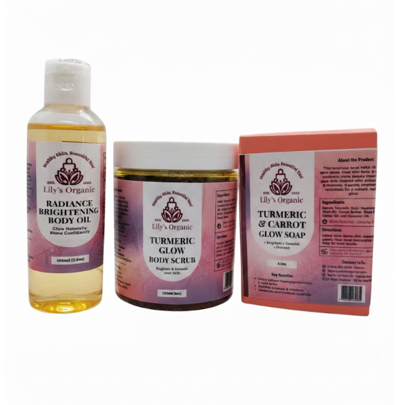 Lily’s Organic Radiance & Glow 3-Step Body Essentials Kit
