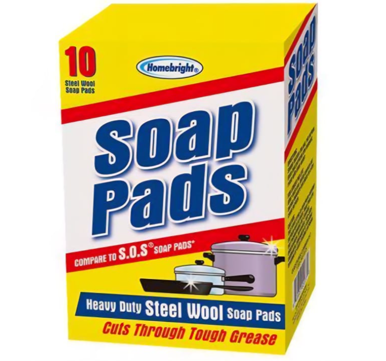 Homebright Heavy Duty Steel Wool Soap Pads