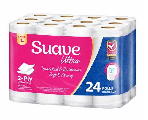 Suave Ultra 24-Pack Toilet Paper – Soft & Strong