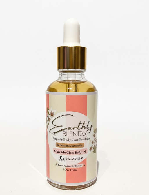 Earthly Blends "Make Me Glow" Organic Body Oil – 4oz