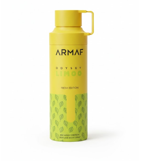 Armaf Odyssey Limoo Fresh Edition Perfume Body Spray (200ml) – Vibrant Citrus & Zesty Freshness for Men