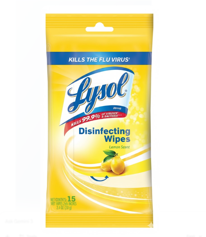 Lysol Disinfecting Wipes Lemon and Lime Blossom Scent To Go