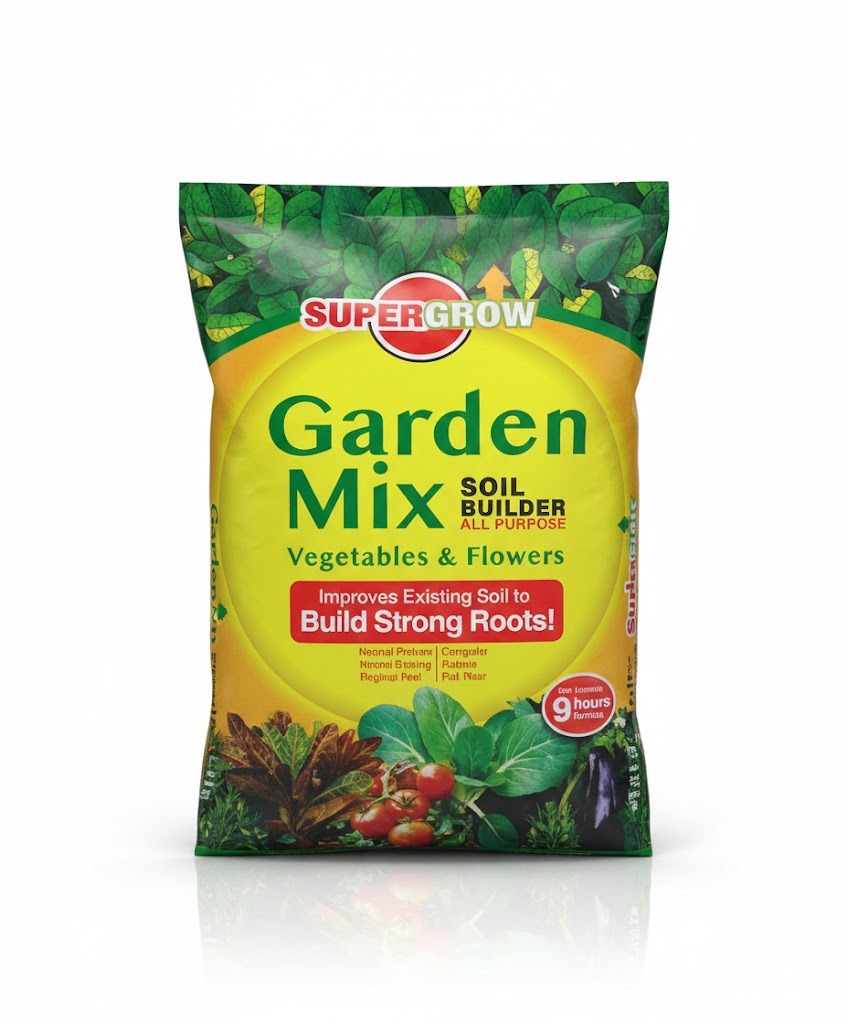 SuperGrow Garden Mix Soil Builder - All Purpose (Vegetables & Flowers) 20 Litre