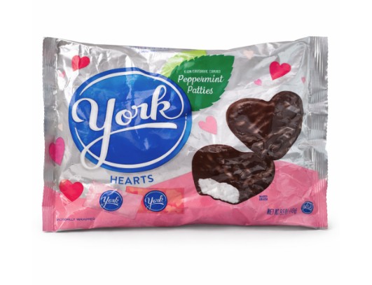 YORK Dark Chocolate Peppermint Mini Hearts