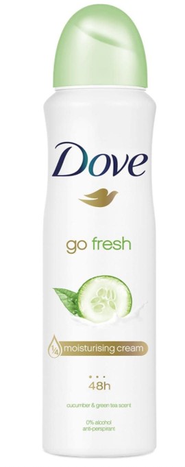 Dove Go Fresh Cucumber & Green Tea Spray Deodorant - 250ml