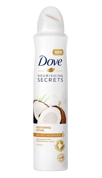 Dove Coconut & Jasmine Antiperspirant Deodorant (250ml)