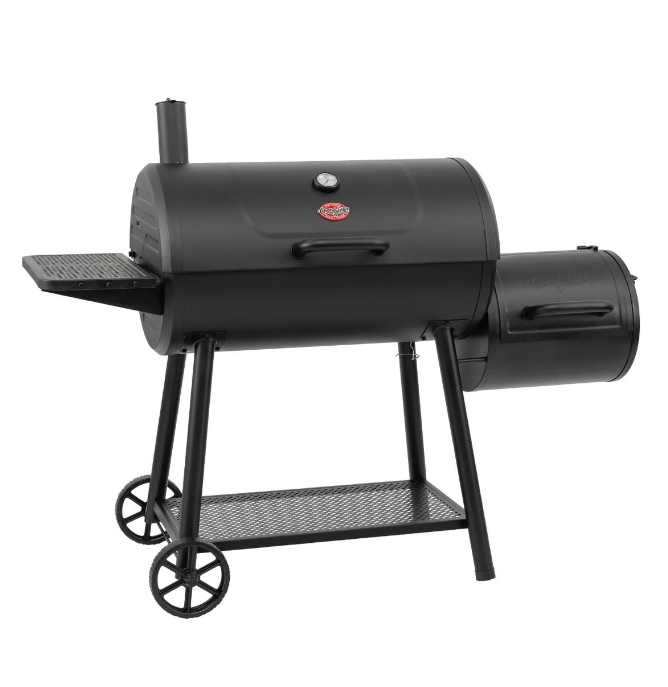 Char-Griller Offset Smoker BBQ Grill – Heavy-Duty Outdoor Charcoal Smoker