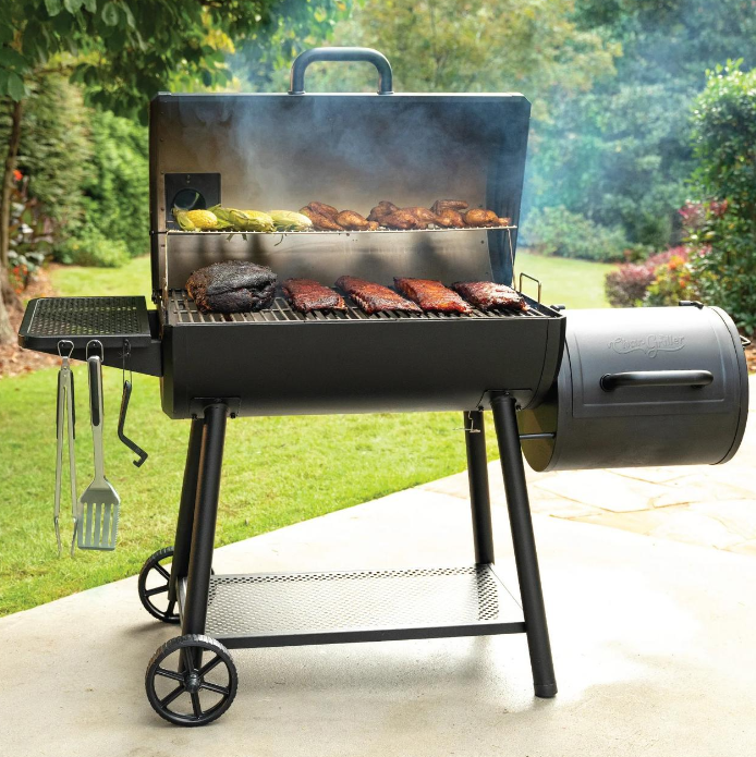 Char-Griller Offset Smoker BBQ Grill – Heavy-Duty Outdoor Charcoal Smoker