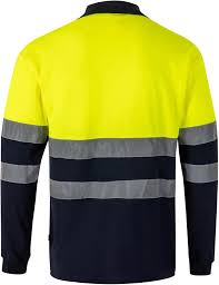 Hard Work High Visibility Class 1 Long Sleeve T-Shirt Yellow / Blue