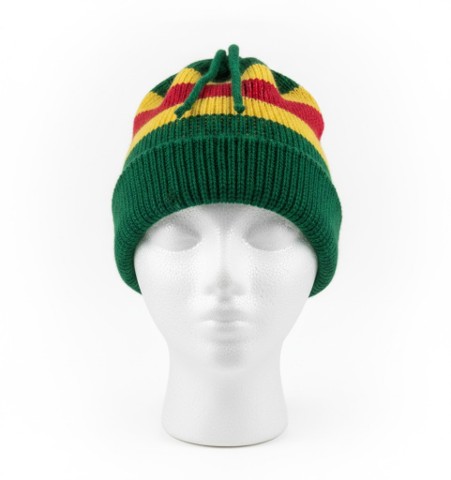 Forest Green Tassel Beanie