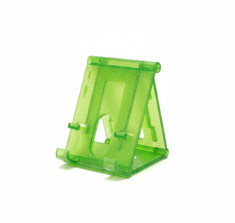 Universal Foldable Desk Phone Stand – Translucent Neon Green