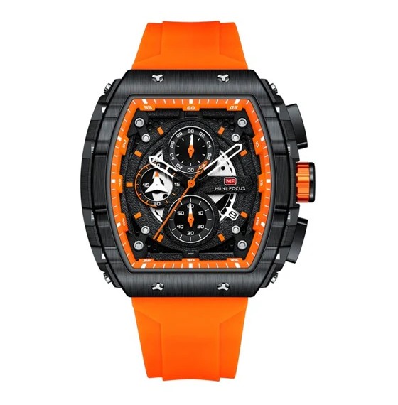 Mini Focus MF0399G Men's Silicone Strap Watch