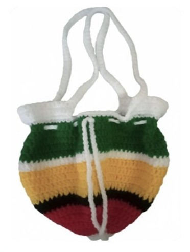 Crochet Drawstring Bag