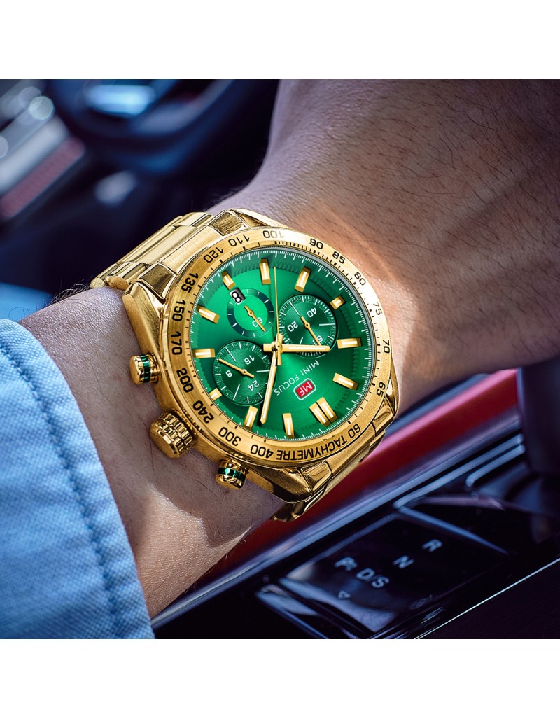 Gold MF0403G Men’s Stainless Steel Quartz Watch