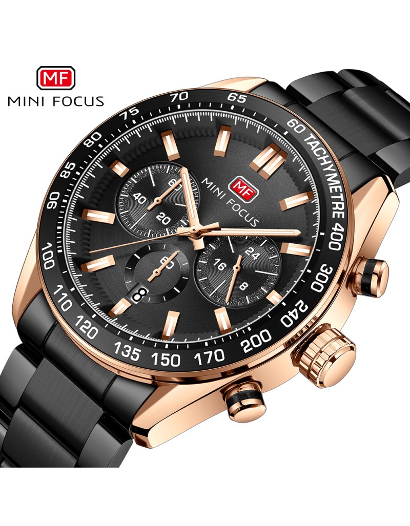 Black MF0403G Men’s Stainless Steel Quartz Watch