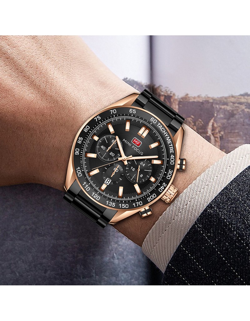Black MF0403G Men’s Stainless Steel Quartz Watch