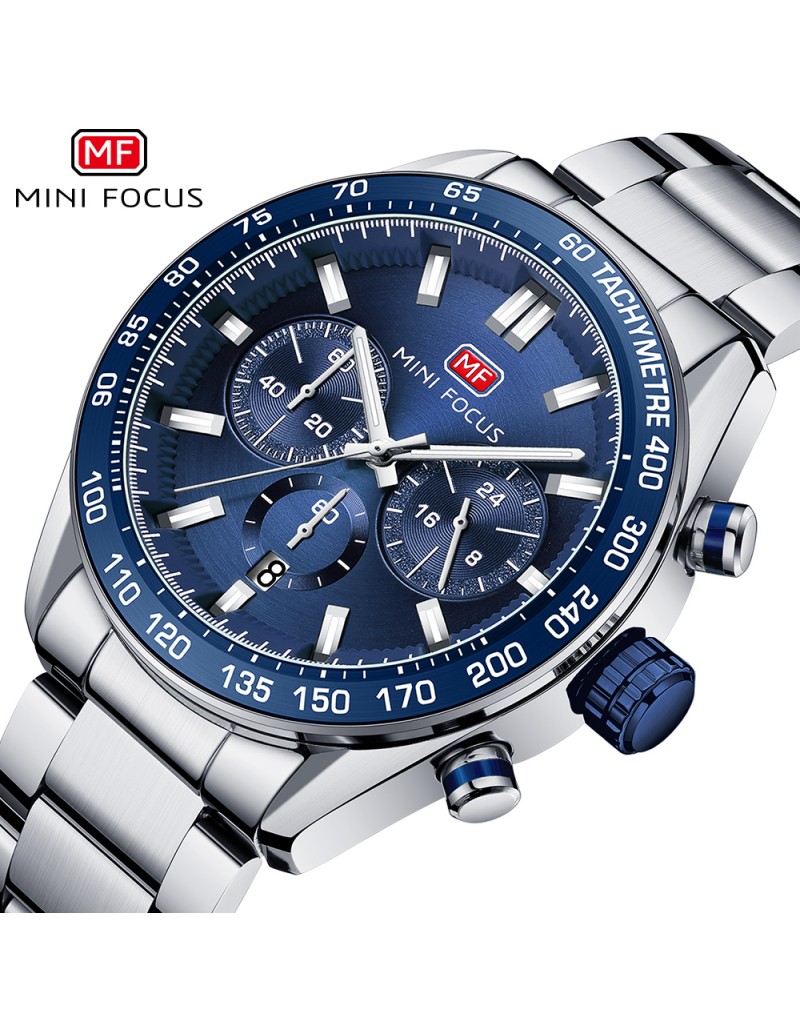 Silver MF0403G Men’s Stainless Steel Quartz Watch