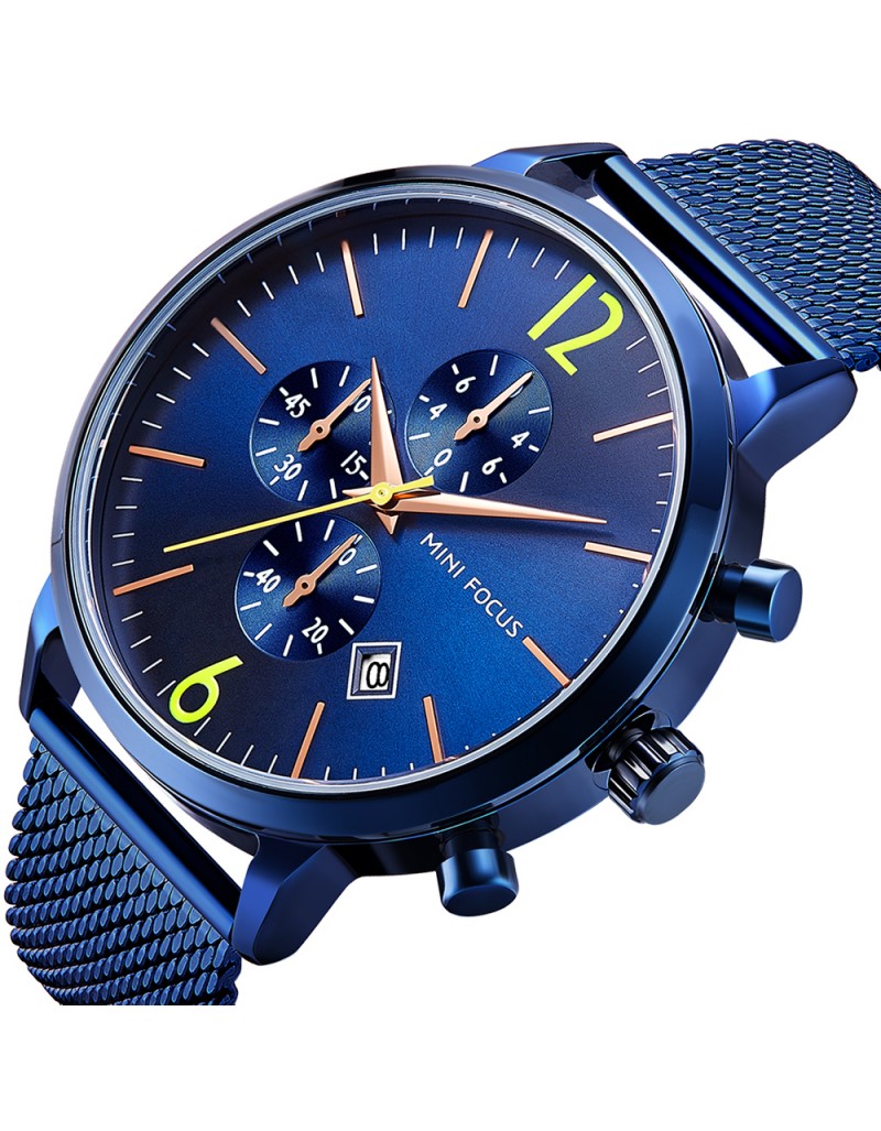 Blue MF0185G Men’s Stainless Steel Quartz Watch