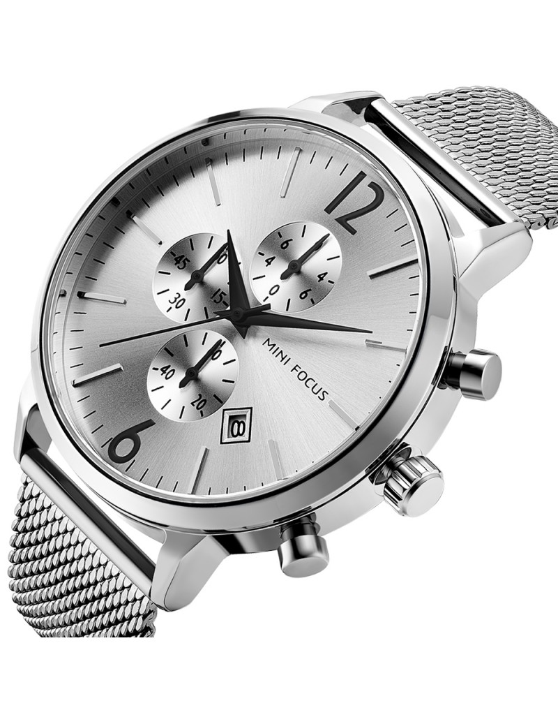 Silver MF0185G Men’s Stainless Steel Quartz Watch