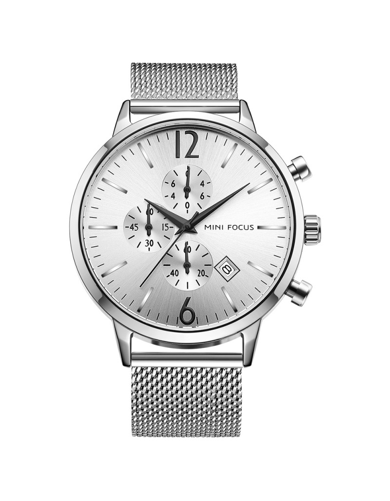Silver MF0185G Men’s Stainless Steel Quartz Watch