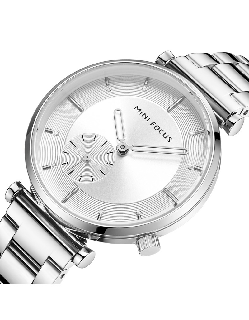 MF0333L Women’s Stainless Steel Quartz Watch- Silver
