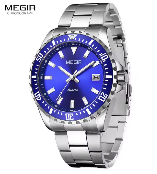 MEGIR 2064AG Classic Men’s Stainless Steel Quartz Watch