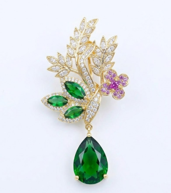 The Gilded Flora Artisan Brooch