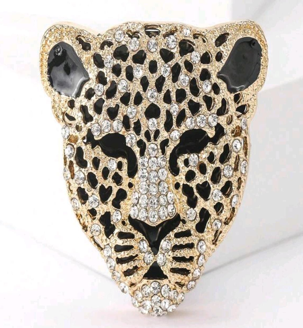 The Crystal Pavé Panther Statement Brooch